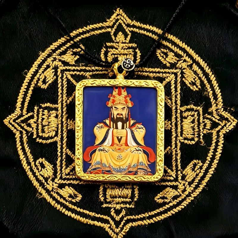 Green Tara Hand-Painted Thangka Pendant | Swift Obstacle-Removing Goddess Amulet for Protection & Good Luck thumbnail