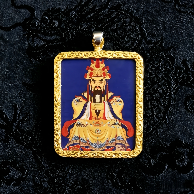 Green Tara Hand-Painted Thangka Pendant | Swift Obstacle-Removing Goddess Amulet for Protection & Good Luck thumbnail