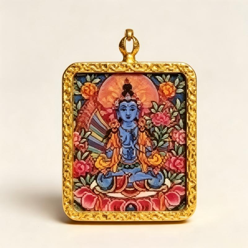 Heart Sutra Mandala Thangka Style Wall Art | Feng Shui Protection & Meditation Decor thumbnail