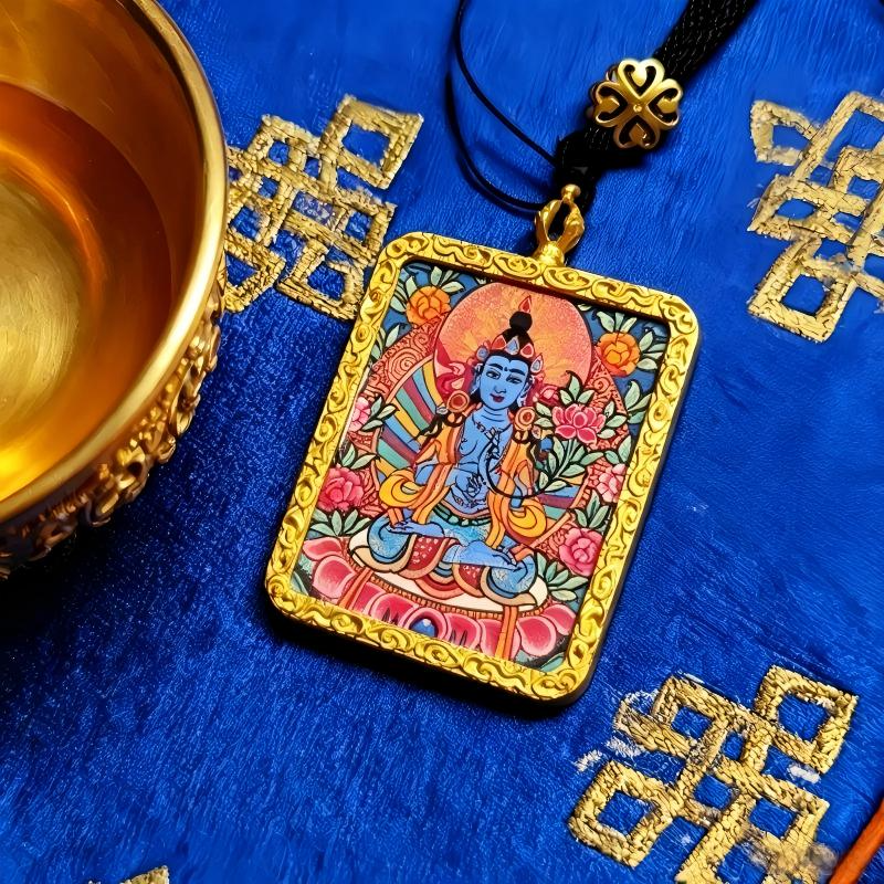 Heart Sutra Mandala Thangka Style Wall Art | Feng Shui Protection & Meditation Decor thumbnail