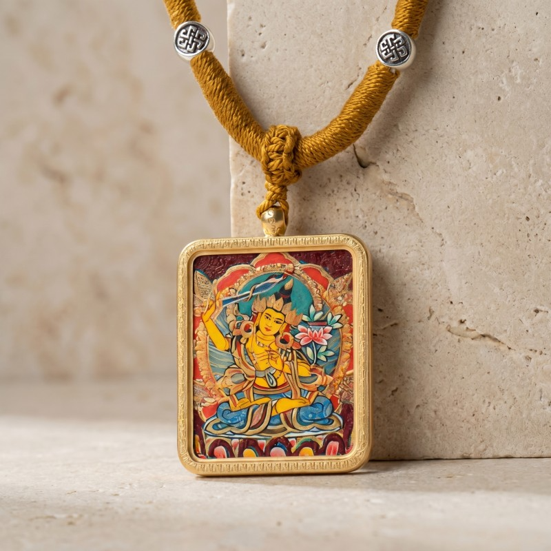 Four-Armed Avalokiteshvara Thangka Pendant image 4